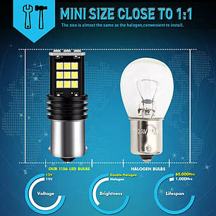 Світлодіодна лампа BAY15D 1157 LED 24SMD Canbus лінза P21 5 Вт, фото 2