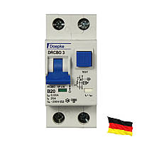 Диференциальный выключатель Doepke (ПЗВ+авт) DRCBO 3 B20/0.03/1+N AC FI/LS-Kombin, хар-ка - AC, ном. ток-20А,