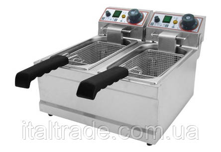 Фритюрниця двопостова Beckers FB 66LTA об'ємом 6+6 л, фото 1