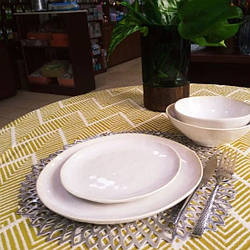 Скатертина "Жовта хвиля", 140x140 см