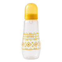 Бутылочка для кормления с силиконой соской желтая Baby Team 0+ 300 мл (4824428014151)