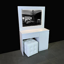 Стіл із дзеркалом. Дзеркало з підсвіткою та ящиками. Макіяжний столик MR-0802