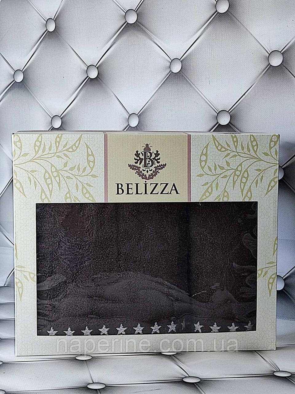 Набор махровых полотенец банное и лицевое Belizza Турция коричневый - фото 2 - id-p1667662091