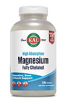 Магний полностью хелатный с высокой абсорбцией KAL, High Absorption Magnesium Fully Chelated, 270 таблеток