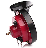 Сигнал звуковий «равлик» 12V 2-тоновий Elegant Compact EL 100 720 червоно-чорний, фото 3