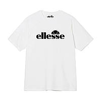 Белая футболка Ellesse Black Logo футболки Эллис унисекс