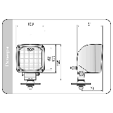 Фара робочого світла 100х100 Wesem LKR5.26365 галогенова, фото 6