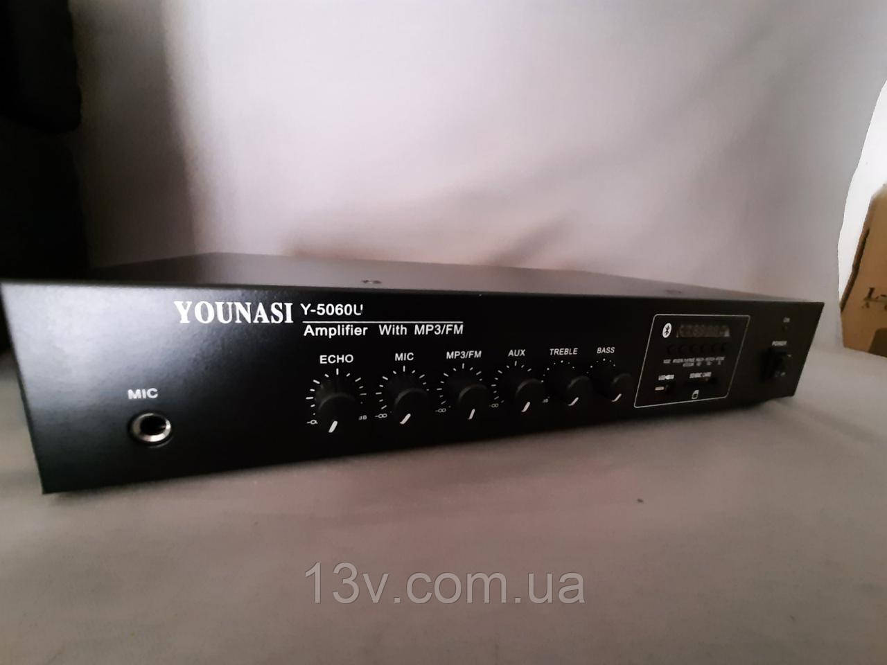 Підсилювач Yonasi Y-5080U, 60 Вт, USB, FM, Bluetooth