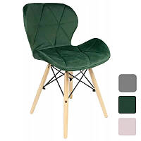 Крісло велюрове для персоналу Leobert Lago офісне крісло для переговорної стілець для дому Зелений M_1022