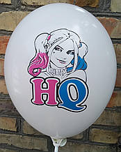 Латексна кулька з малюнком  Harley Quinn Belbal білий 12" 30см 002 ТМ Star