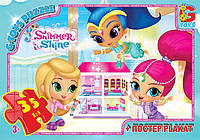 Пазлы из серии Shimmer and Shine Шиммер И Шайн Кукольный домик ТМ G-Toys 35 эл и плакат OS609