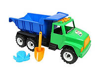Игрушечный грузовик Орион Цветной с лопаткой и пасочкой 56 см зеленый 184
