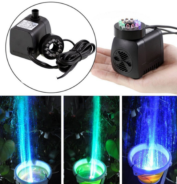 Насос для фонтана з підсвіткою світлодіодної 15W, фото 1
