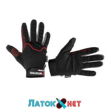 Рукавичка зі спандексу повітропроникний матеріал антиковзне покриття долоні 10 (XL) STORM SP-0181 Intertool