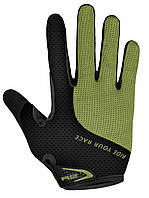 Перчатки R2 PROS с полными пальцами зеленый / черный L