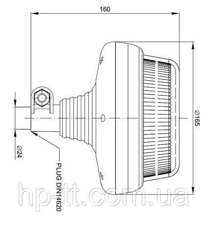Проблисковий маячок помаранчевий Fristom FT-101 RO LED PI, фото 3