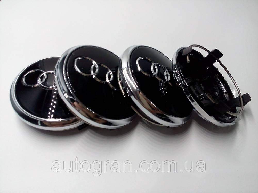 Заглушки ковпачки литих дисків Audi 77 мм Q7 4l0601170 чорні