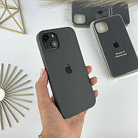Силіконовий чехол на iPhone 13 Full c закритим низом Dark grey (15)