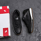 Чоловічі шкіряні кросівки NB Clasic Black, фото 7