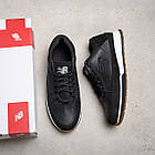 Чоловічі шкіряні кросівки NB Clasic Black, фото 10