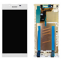 Дисплей Sony Xperia L1 G3311 G3312 G3313 с тачскрином белый Original PRC с рамкой