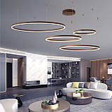 Круглий підвісний алюмінієвий LED світильник 2400x60 мм 185W, фото 2