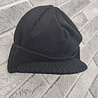 Шапка унісекс вовняна з козирком ELEMENT чорна 30032825, фото 3