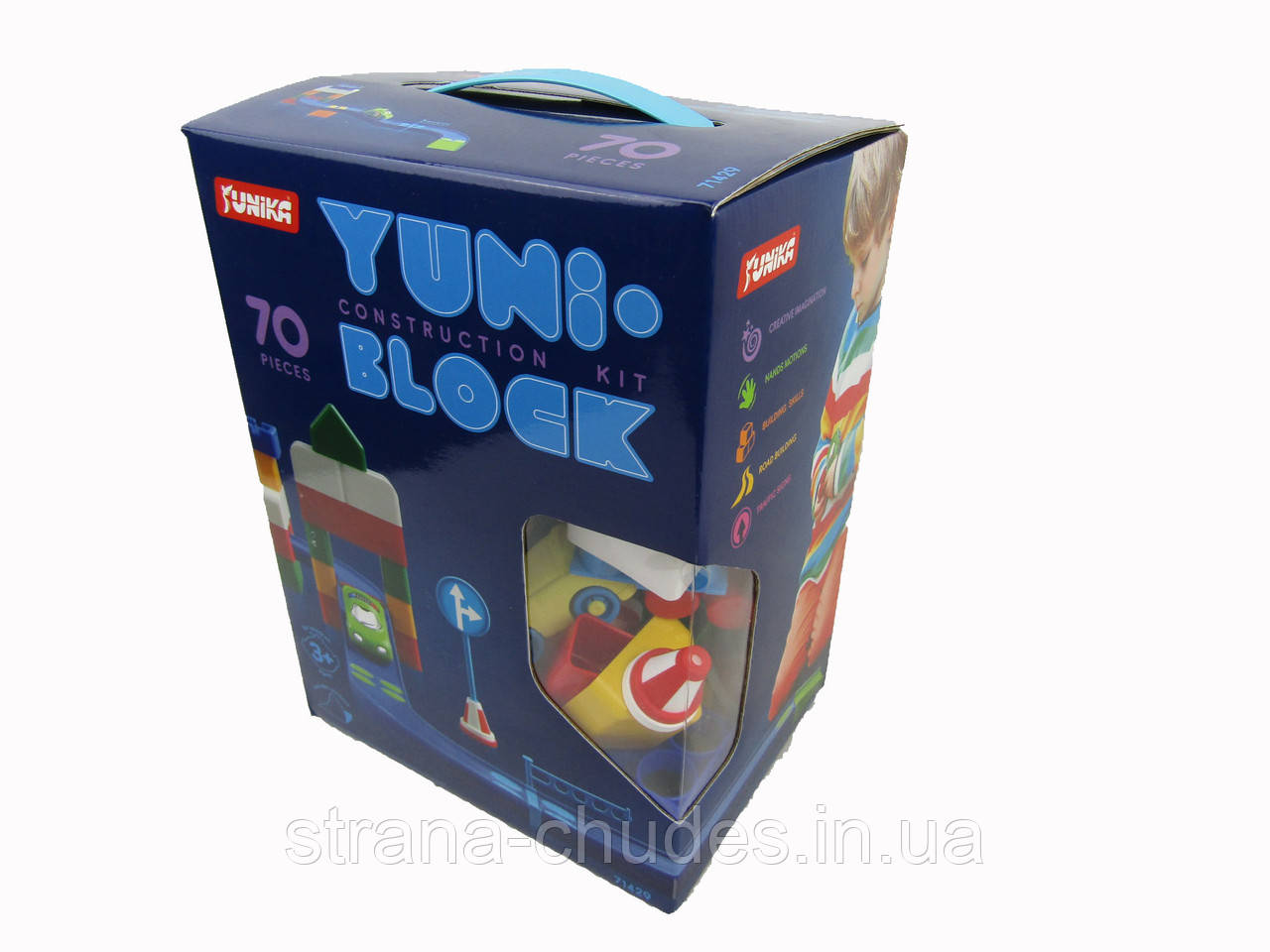 70 частин у Юніканій коробці "YUNI-BLOK"