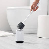 Силиконовый настенный ершик для унитаза ECOCO резиновая подвесная щетка ершик для туалета белая для дома