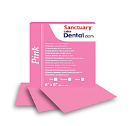 Кофердам розовый (Pink Dental Dam), латексный с ароматом мяты, средний (medium), (152мм x152мм) 36шт