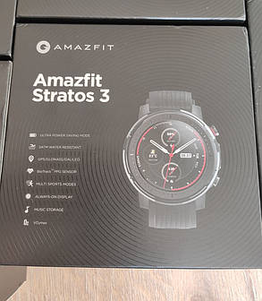 Смарт-годинник Xiaomi Amazfit Stratos 3 Black (A1929) GLOBAL, фото 3