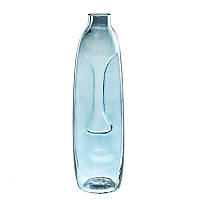 Стеклянная ваза Силуэт голубая 40 см. BST 0301298
