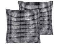 2 велюровые декоративные подушки с геометрическим рисунком 45 x 45 см Серый ASPIDISTRA