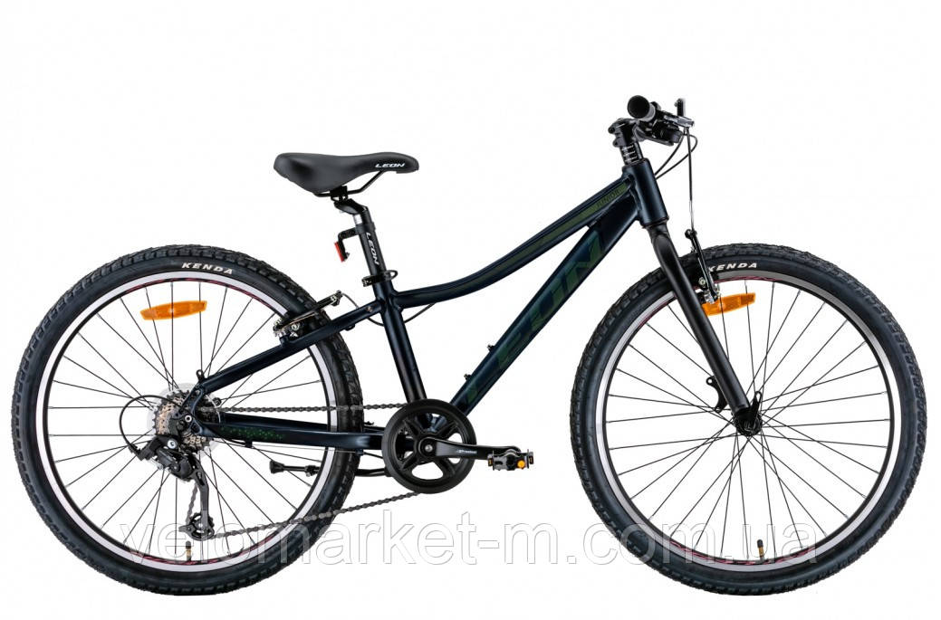 Велосипед 24" Leon JUNIOR 2022 чорний з хакі