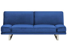 Темно-синій велюровий диван ліжко YORK