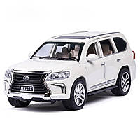 Іграшкова металева машинка Lexus 570 зі світлом і звуком 1:24