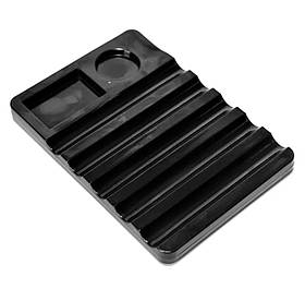 Пластикова підставка для 5 пензлів + палітра для фарб. Чорний