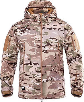 Флісова чоловіча тактична військова куртка зсу Softshell мультикам L