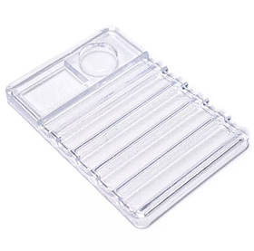 Пластикова підставка для 5 пензлів + палітра для фарб Прозорий