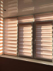 Ролети тканинні день-ніч SB-07 ніжно-рожевого кольору