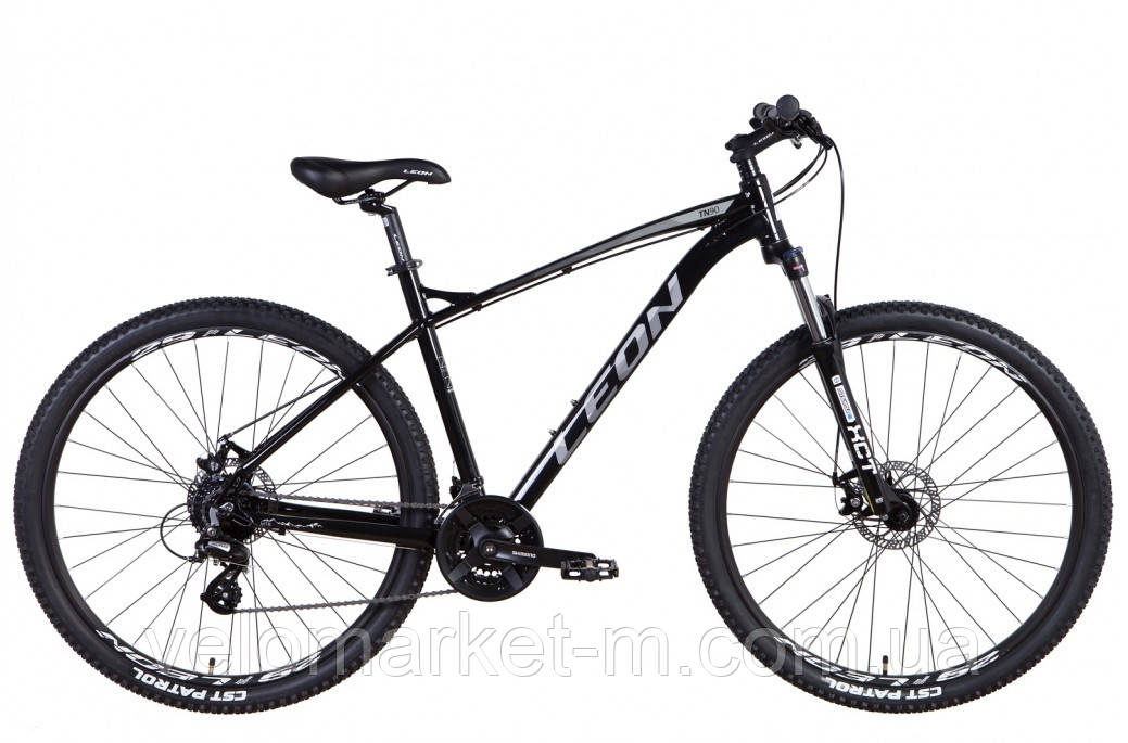 Велосипед 29" Leon TN-90 SE 20" 2022 чорно білий з сірим
