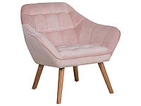 Бархатное кресло розовое KARIS