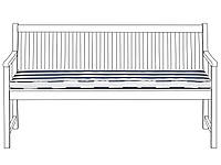 Подушка для садовой скамейки 152 x 54 см сине-белая VIVARA