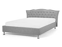 Мягкая кровать 140 х 200 см Серый METZ