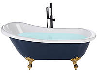 Отдельностоящая ванна 170 x 76 см синяя с золотым CAYMAN