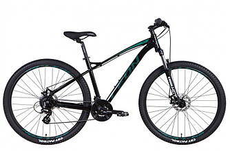 Велосипед 29" Leon TN-90 SE 18" 2022 чорний з бірюзовим