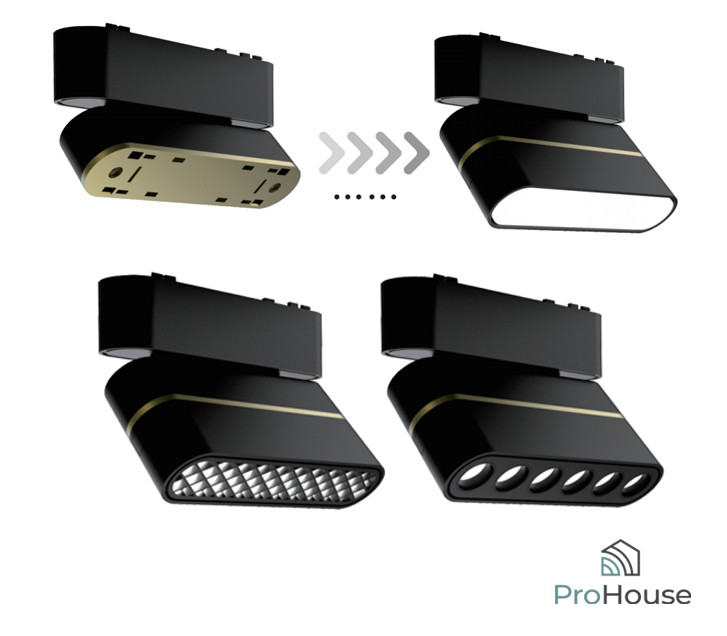 Магнитный трековый светильник ProHouse Slim Flex-6W, фото 1