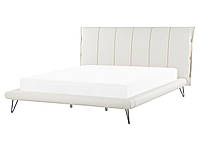 Ліжко з екошкіри 160 х 200 см білий BETIN