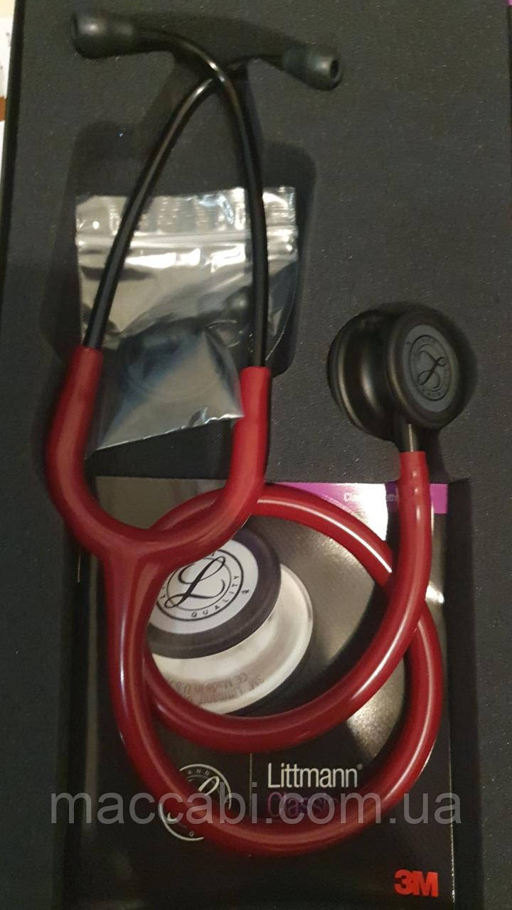 Стетоскоп серії Littmann® Master Cardiology™, чорний із мідною головкою та наголів'ям