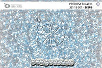 33119/382PB/10 Прозорий блідо-голубий з перлинно-пастельною серединкою чеський бісер.Preciosa.1 грам